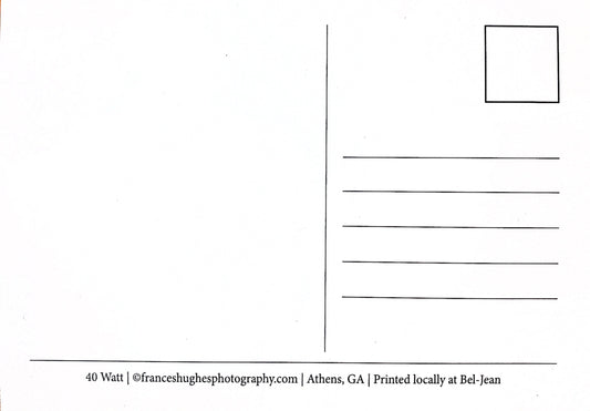 Athens, GA Postcards by Frances Hughes - 40 Watt Club in Black and White - by Frances Hughes - K. A. Artist Shop