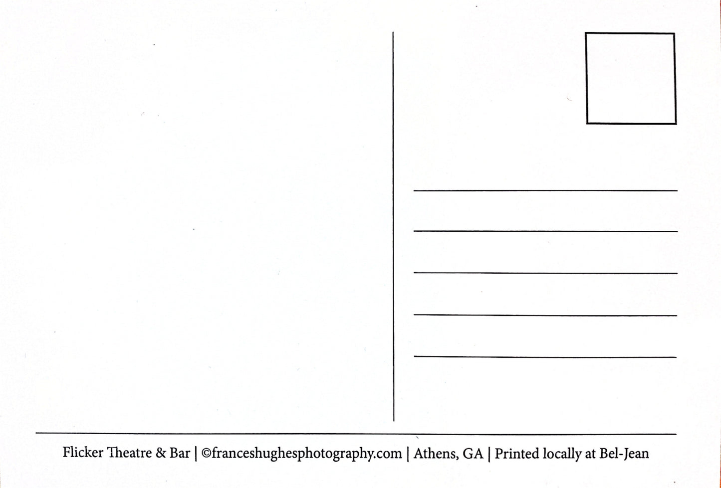 Athens, GA Postcards by Frances Hughes - Flicker Theatre and Bar - by Frances Hughes - K. A. Artist Shop