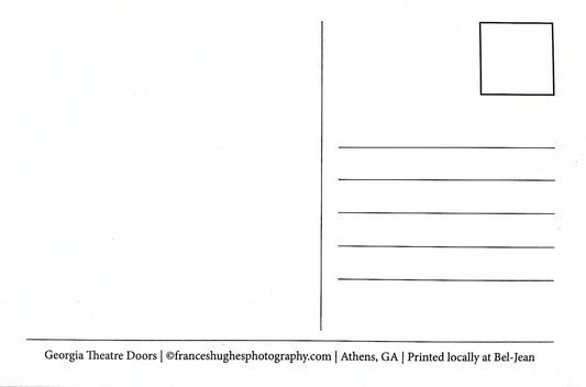 Athens, GA Postcards by Frances Hughes - Georgia Theatre Doors - by Frances Hughes - K. A. Artist Shop