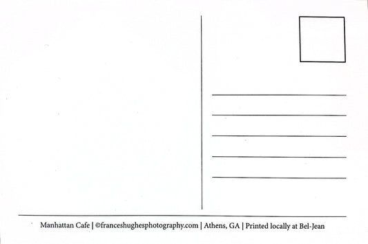 Athens, GA Postcards by Frances Hughes - Manhattan Cafe - by Frances Hughes - K. A. Artist Shop