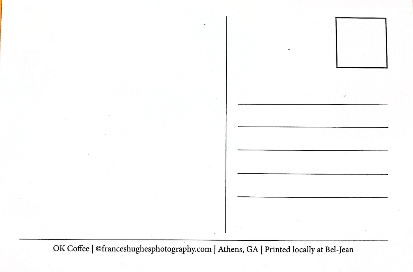 Athens, GA Postcards by Frances Hughes - OK Coffee - by Frances Hughes - K. A. Artist Shop