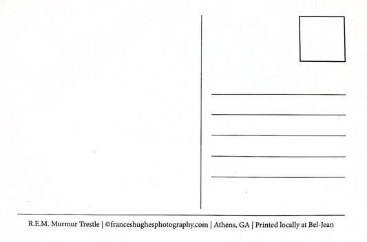 Athens, GA Postcards by Frances Hughes - R.E.M. Trestle in Color - by Frances Hughes - K. A. Artist Shop