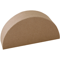 Paper Mache Geometrical Shapes - Semi Circle (6 in.) by Papier Mache - K. A. Artist Shop