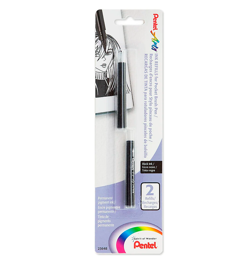Pentel Arts Pentel Brush Pen Michaels Pentel Pocket Brush Refill