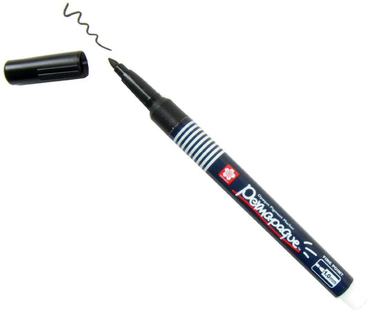 Permapaque Opaque Paint Marker - Fine - Black by Sakura - K. A. Artist Shop