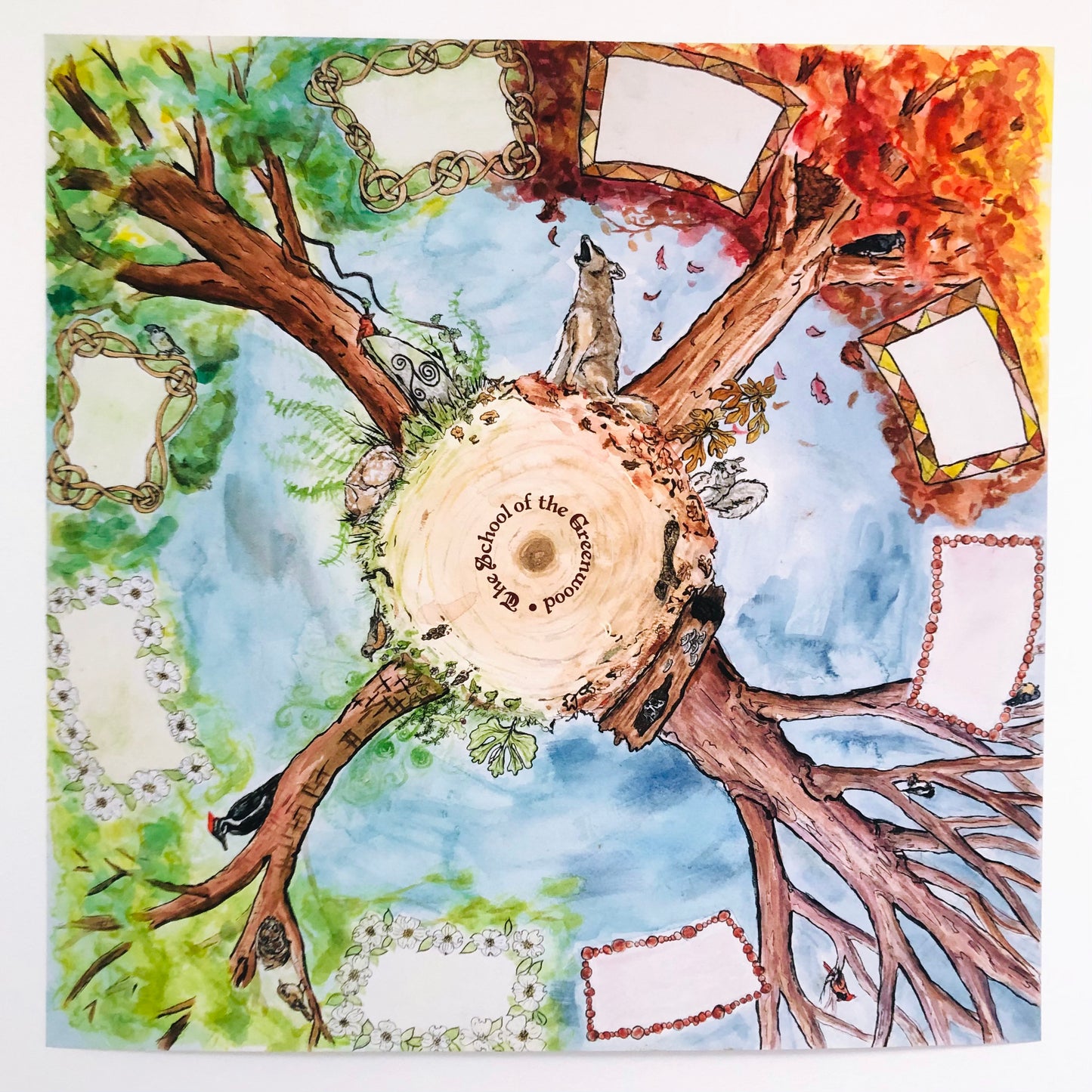 The School of the Greenwood Natural Events Calendar - Interactive Calendar Print by The School of the Greenwood - K. A. Artist Shop