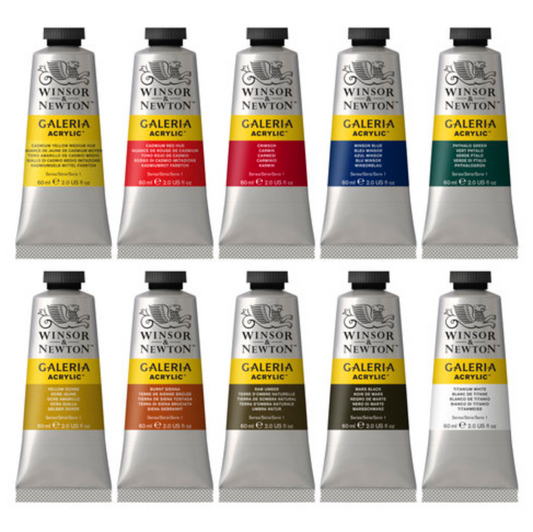 Winsor & Newton Galeria Acrylics - Set of 10 (60 ml) Tubes - by Winsor & Newton - K. A. Artist Shop