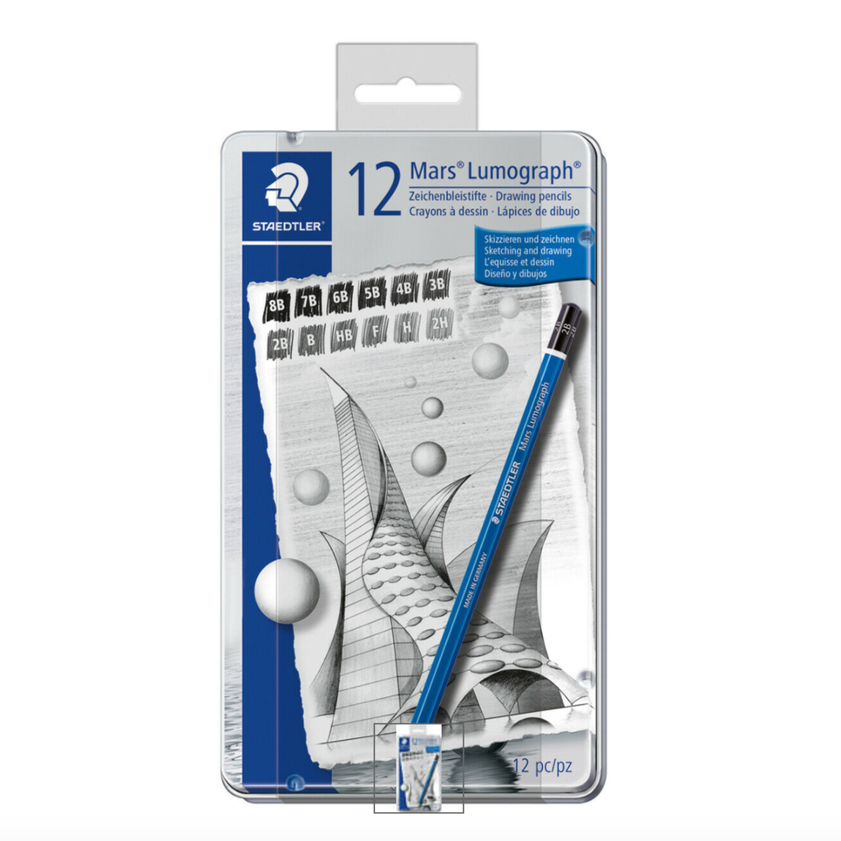 Staedtler Mars Lumograph Pencil Set - Set of 12 (soft degrees) by Staedtler - K. A. Artist Shop