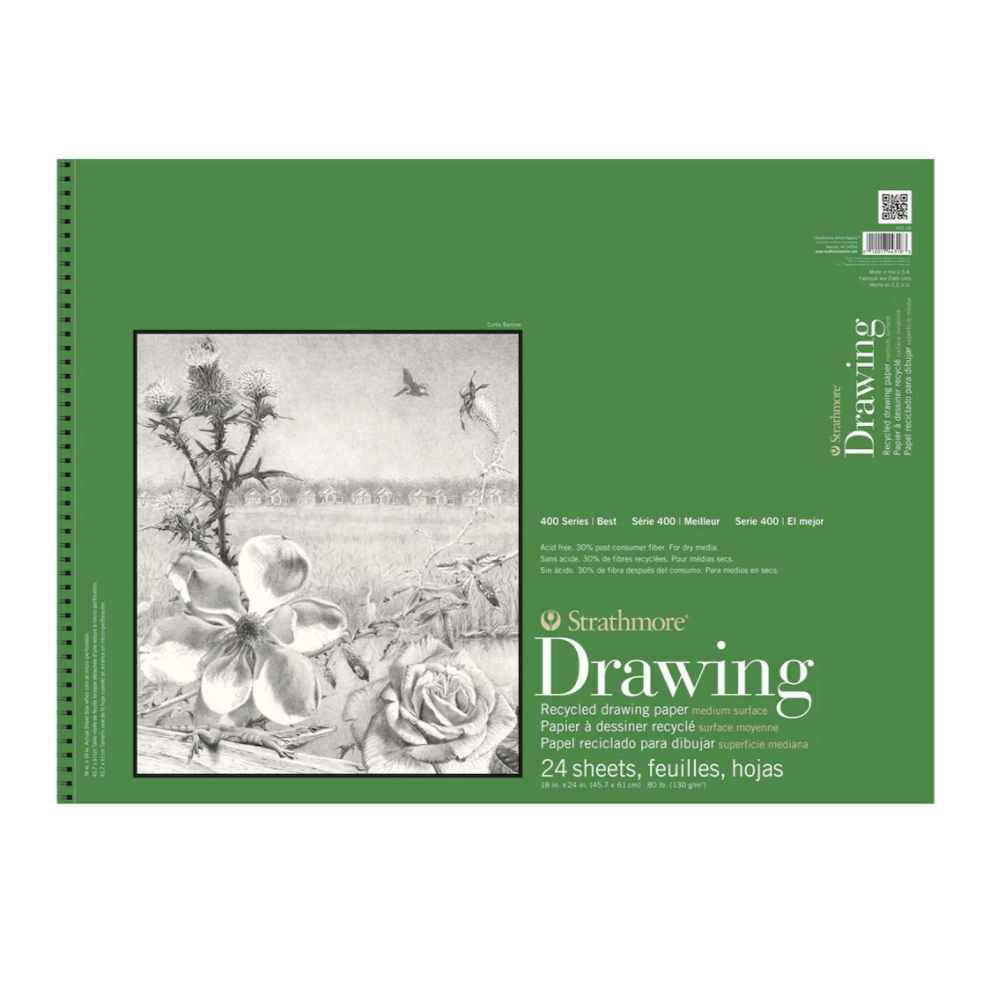 Strathmore 400 Series Recycled Drawing Pad - 18 x 24 inches – K. A. Artist  Shop