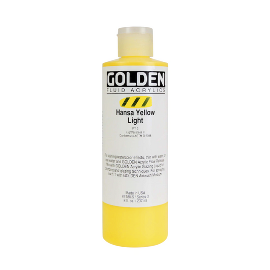 Golden Fluid Acrylics - 8 oz - Hansa Yellow Light by Golden - K. A. Artist Shop
