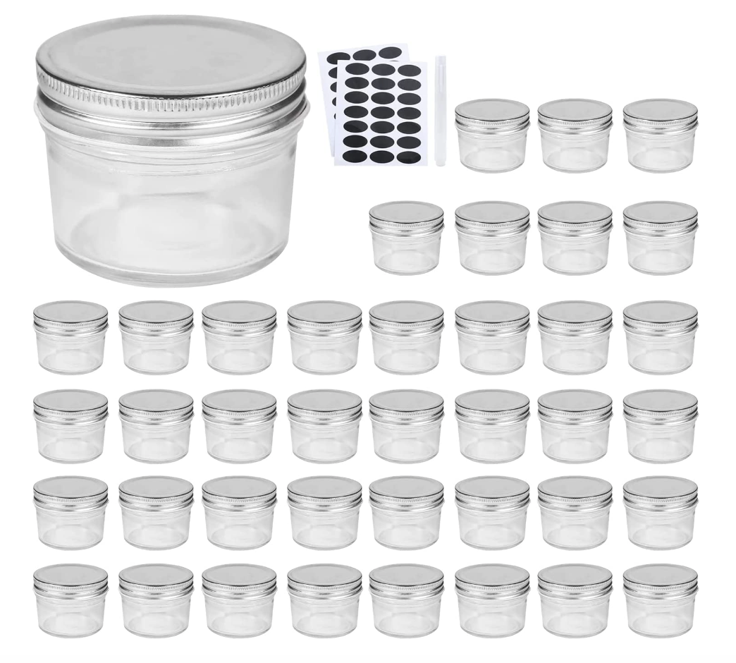 12 x Mini Glass Storage Preserve Jars