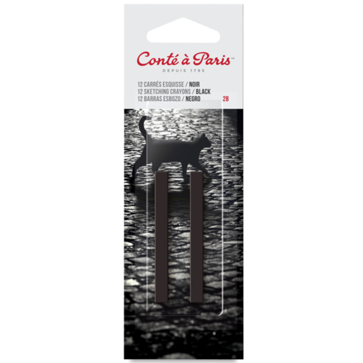 Conté à Paris Sketching Crayon Pack (2/pk) - Black - Black (2B) by Conté - K. A. Artist Shop