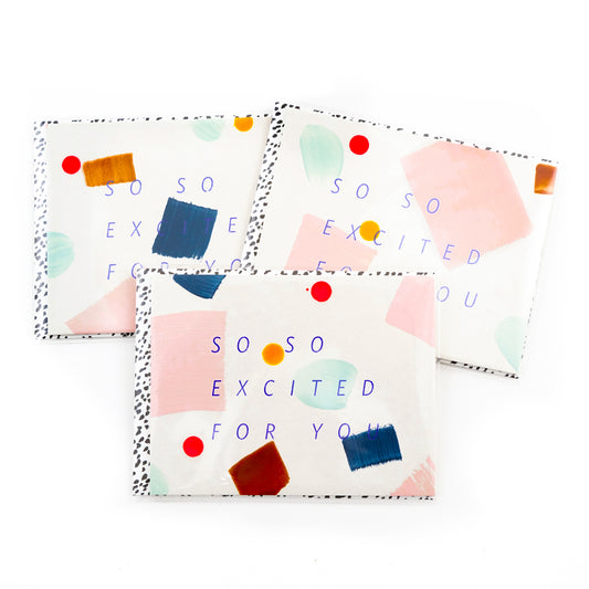 “So Excited for You” Confetti Greeting Card by Moglea - by Moglea - K. A. Artist Shop