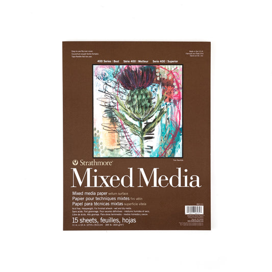 Strathmore Mixed Media Paper Pad - 400 Series - Vellum Surface - 11 x 14 inches by Strathmore - K. A. Artist Shop