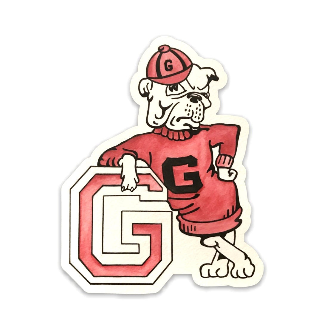 Vintage UGA Bulldog Magnet by Christina Littleton - by Christina Littleton - K. A. Artist Shop