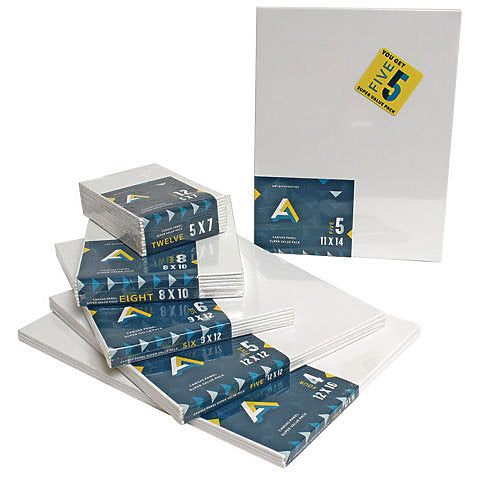 Art Alternatives Flat Canvas Panel Value Pack - 11 x 14 inches - 5/pk by Art Alternatives - K. A. Artist Shop