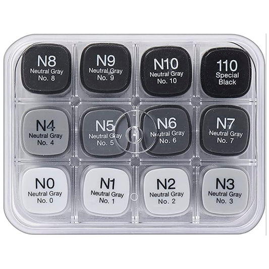Copic Classic Marker Set - 12NG Neutral Gray - by Copic - K. A. Artist Shop