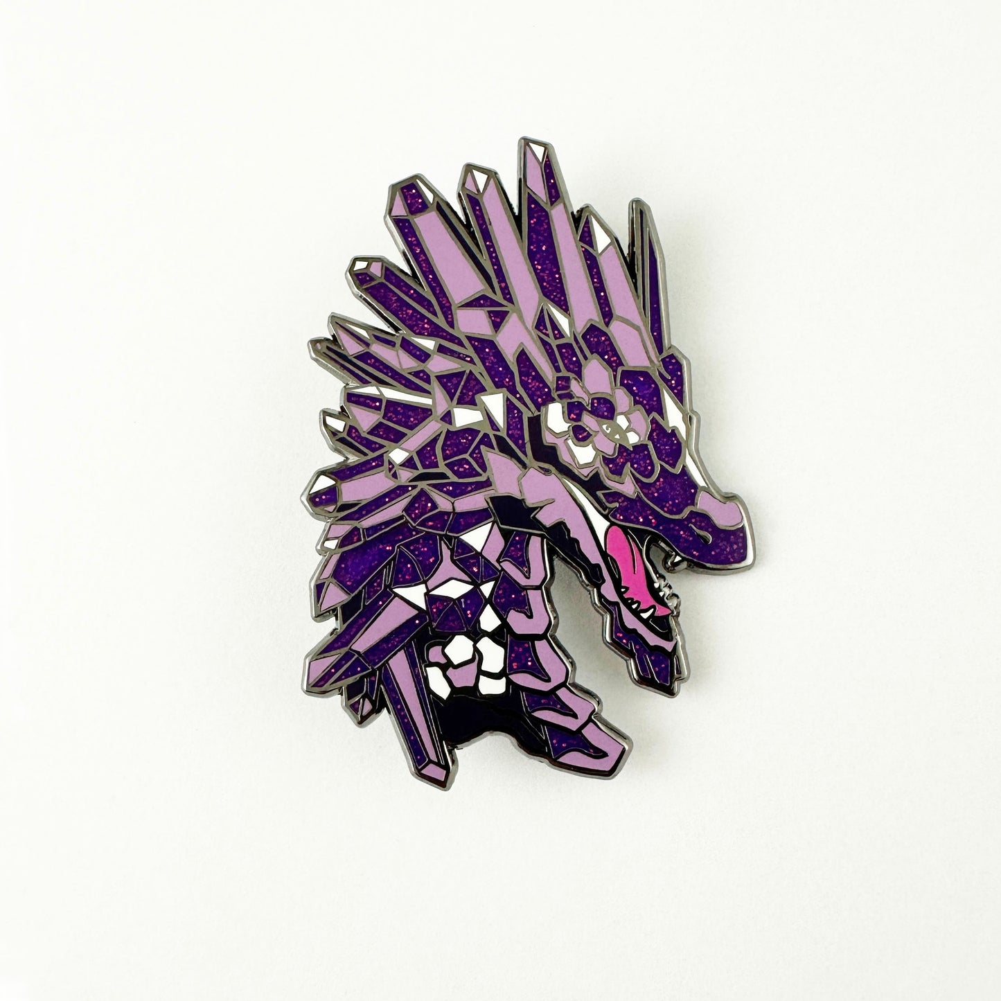 "Amethyst Dragon" Enamel Pin by Katy Lipscomb