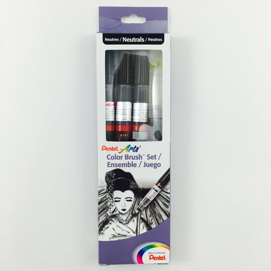 Pentel Arts Color Brush Set - Neutrals - by Pentel - K. A. Artist Shop
