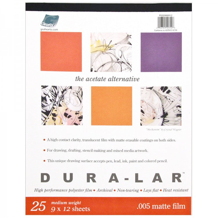 Grafix Dura-Lar Matte Film Pad - .005 - 14 x 17 inches by Grafix - K. A. Artist Shop