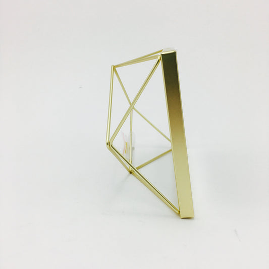 "Prisma" Picture Frames in Matte Brass by Umbra - 4 x 4 inches by Umbra - K. A. Artist Shop