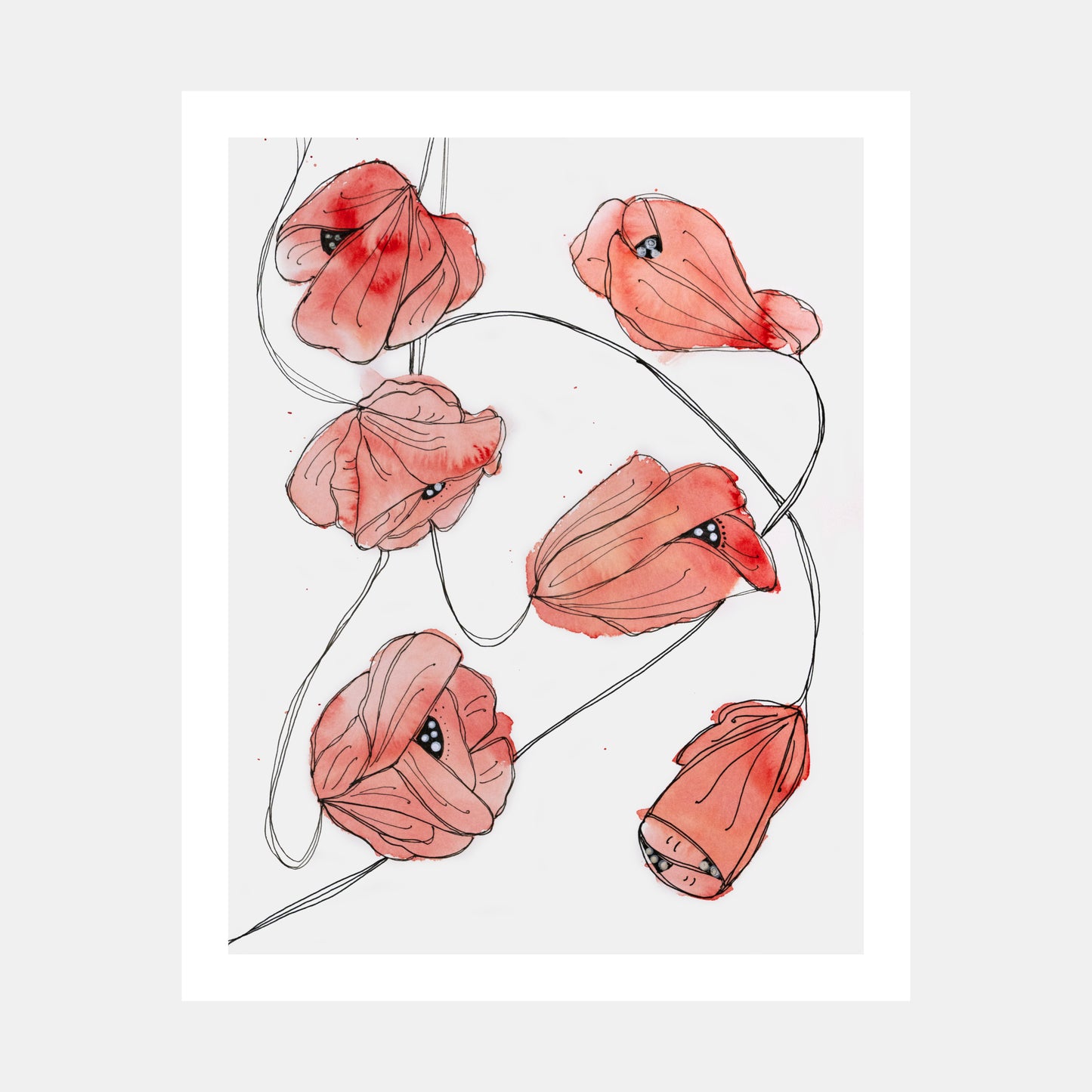 "Remembrance 2019" Watercolor Print by Teresa Bacon - 16x20 inches by Teresa Bacon - K. A. Artist Shop