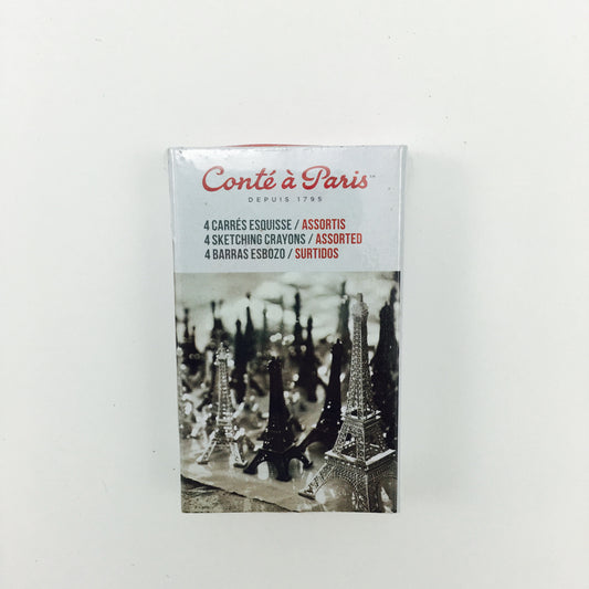 Conté à Paris Matchbox Set - 4 Assorted Sketching Crayons - by Conté - K. A. Artist Shop