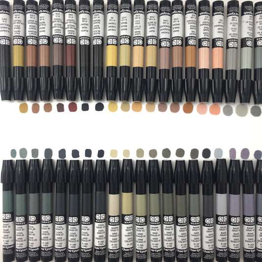 Chartpak AD Design Markers - Neutrals, Blacks, & Blenders - by Chartpak - K. A. Artist Shop