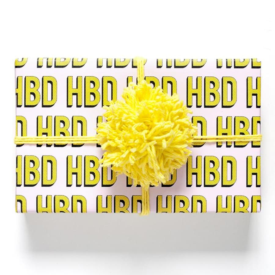 Smarty Pants HBD Wrapping Paper - by Smarty Pants - K. A. Artist Shop