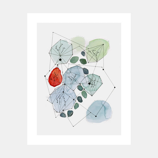 "Web Of Life" Watercolor Print by Teresa Bacon - 11x14 inches by Teresa Bacon - K. A. Artist Shop