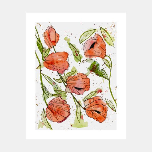 "Field Notes" Watercolor Print by Teresa Bacon - 11x14 inches by Teresa Bacon - K. A. Artist Shop