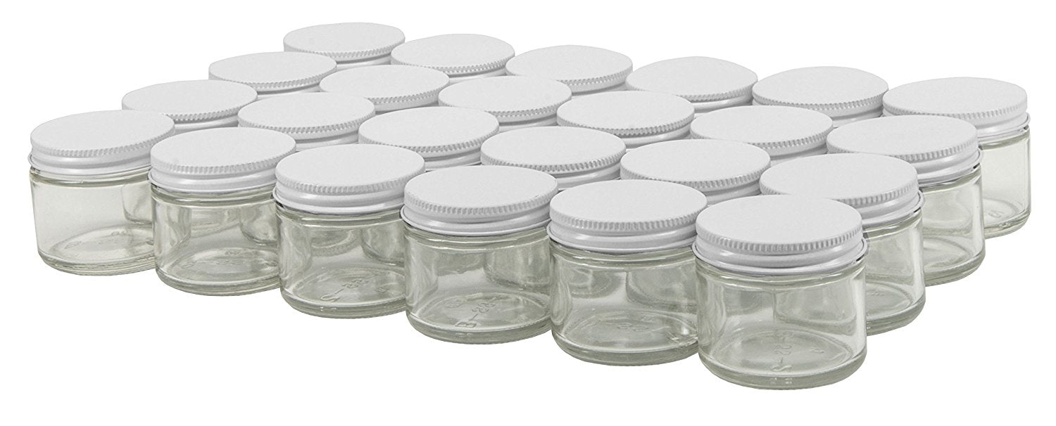 11.5 oz Clear Straight Sided Glass Jar with White Lid
