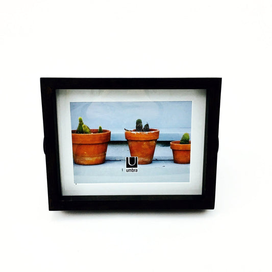 "Axis" Picture Frames in Aged Walnut by Umbra - Single - Holds One 5" x 7" Photo by Umbra - K. A. Artist Shop