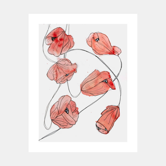 "Remembrance 2019" Watercolor Print by Teresa Bacon - 11x14 inches by Teresa Bacon - K. A. Artist Shop