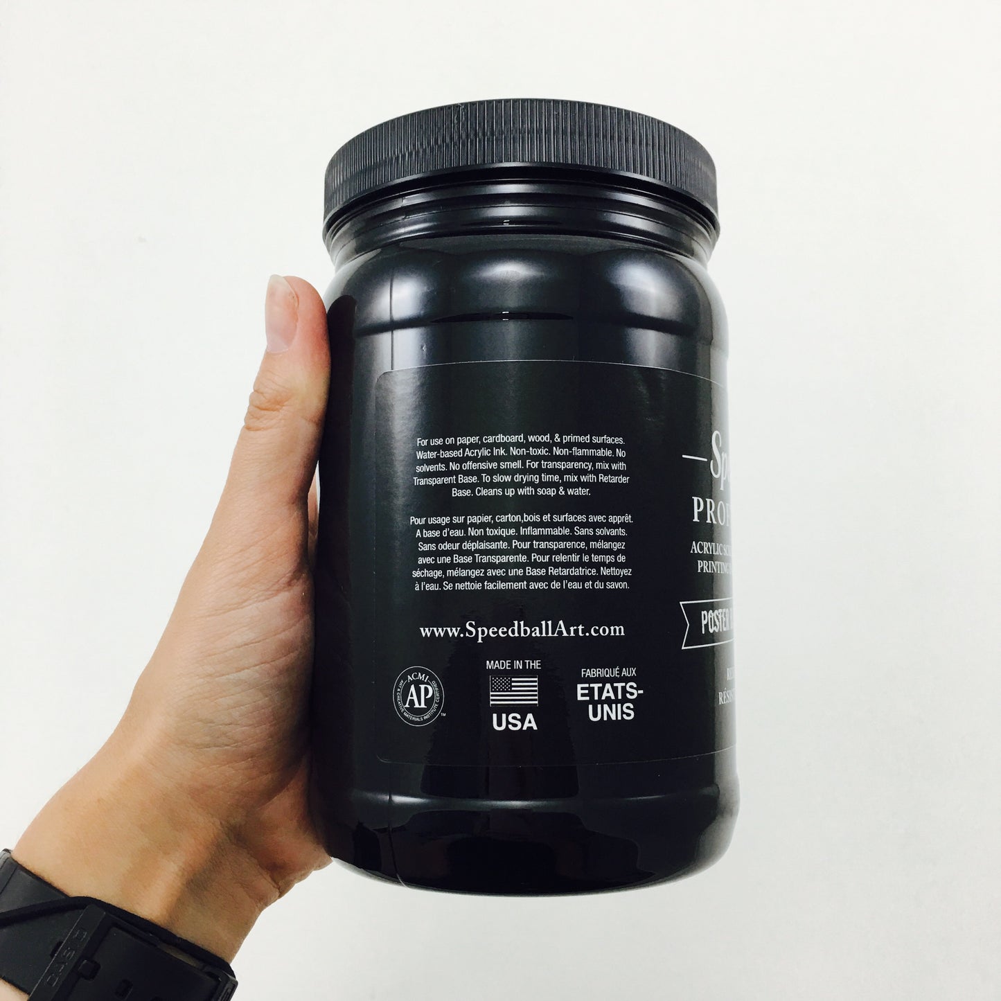 Speedball Pro screenprinting Ink Poster Black (32 fl oz) - by Speedball - K. A. Artist Shop