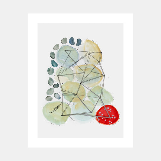 "Patterns" Watercolor Print by Teresa Bacon - 11x14 inches by Teresa Bacon - K. A. Artist Shop