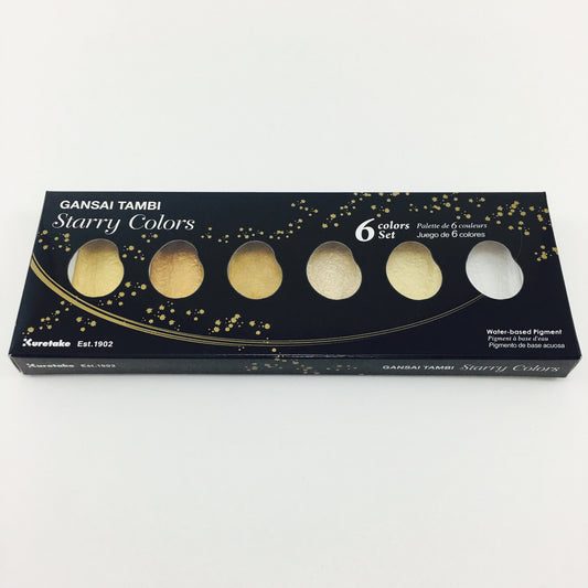 Gansai Tambi 6 Color Watercolor Set - Starry Colors by Kuretake - K. A. Artist Shop
