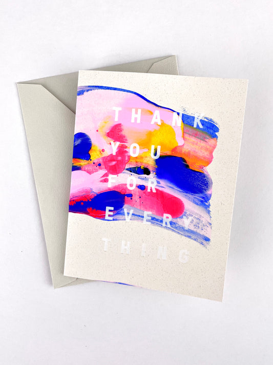 "Rainbow Thank You" Card by Moglea - by K. A. Artist Shop - K. A. Artist Shop