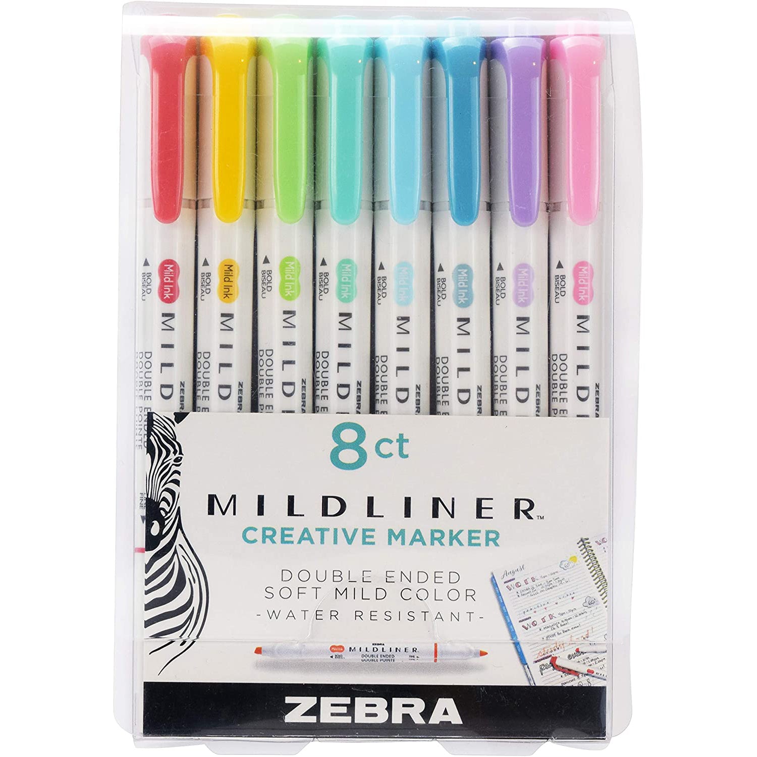 Zebra Mildliner Highlighters - Set of 8
