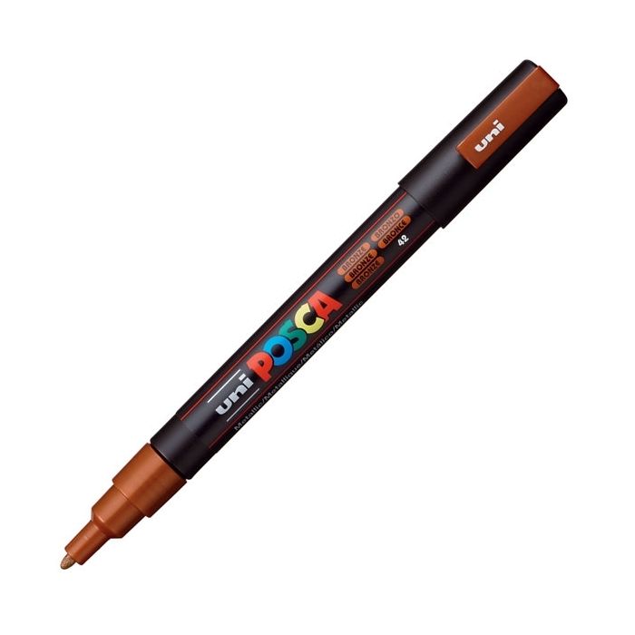 POSCA Acrylic Paint Markers - PC-3M 0.9-1.3mm Bullet Tip - Bronze by POSCA - K. A. Artist Shop