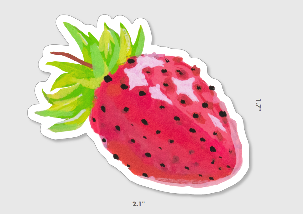 "Strawberry" Sticker by ing.bit.design