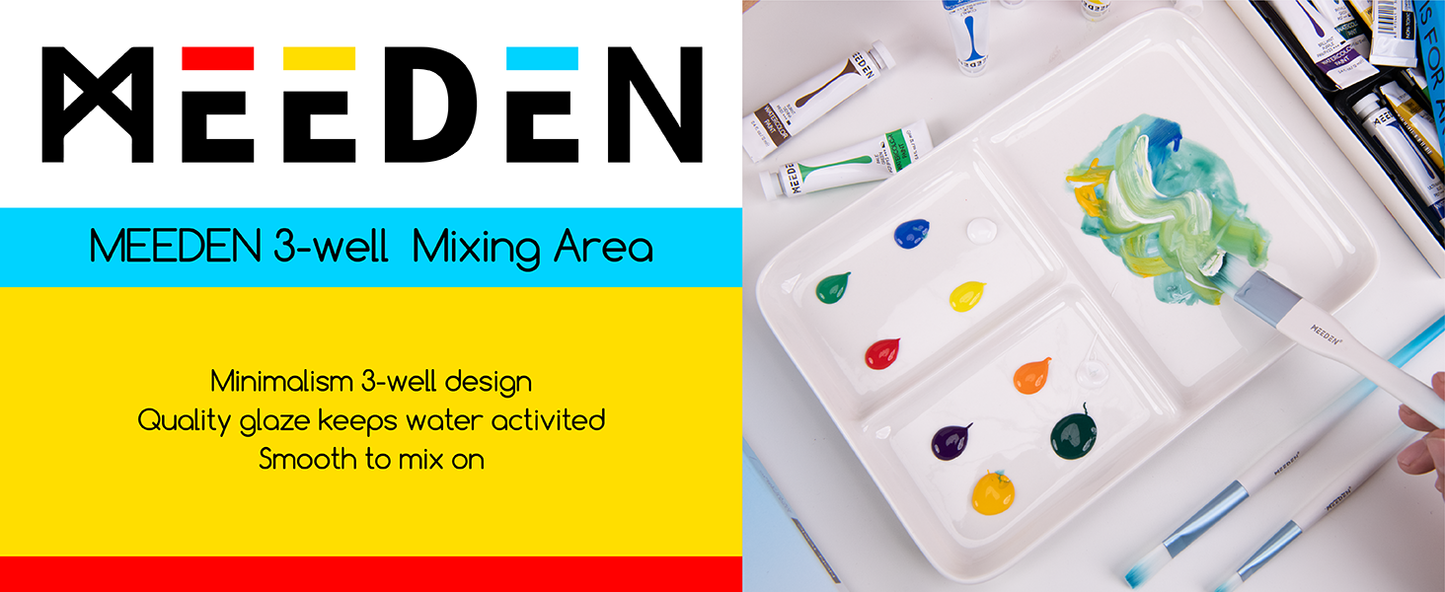 MEEDEN Ceramic Artist Paint Palette