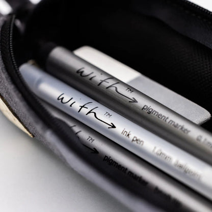 Grayscale Colored Pencil Drawing Set by With