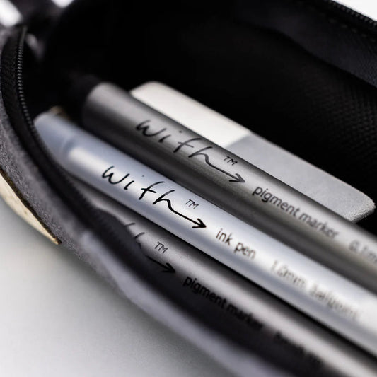 Grayscale Colored Pencil Drawing Set by With