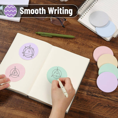 Mr. Pen Colorful Round Sticky Notes - 12 Pads
