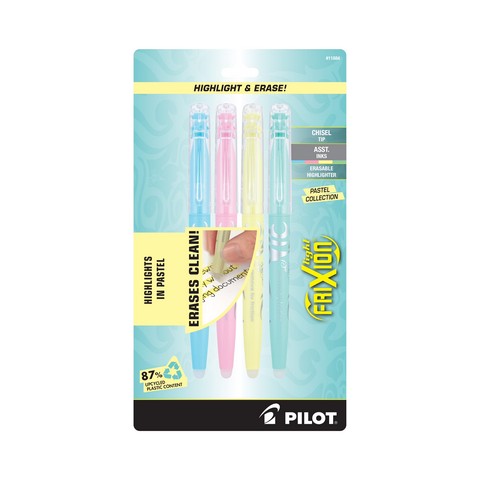 Pilot Frixion Pastel Highlighters - Set of 4