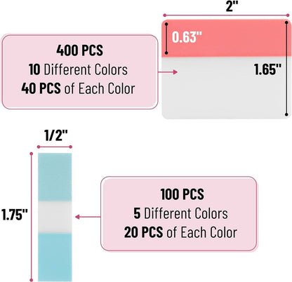 Mr. Pen Sticky Index Tabs - 500 Pieces