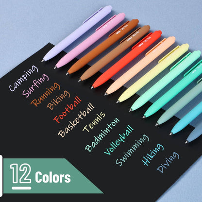 Mr. Pen 12-Pack Retractable Gel Pens with Colored Ink