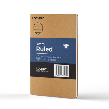 Pocket-Size Notebook with Tomoe River Paper by LOCHBY • Ruled Pages