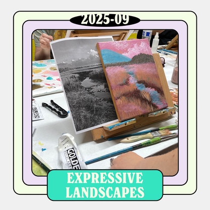 Expressive Landscapes in Acrylic Class